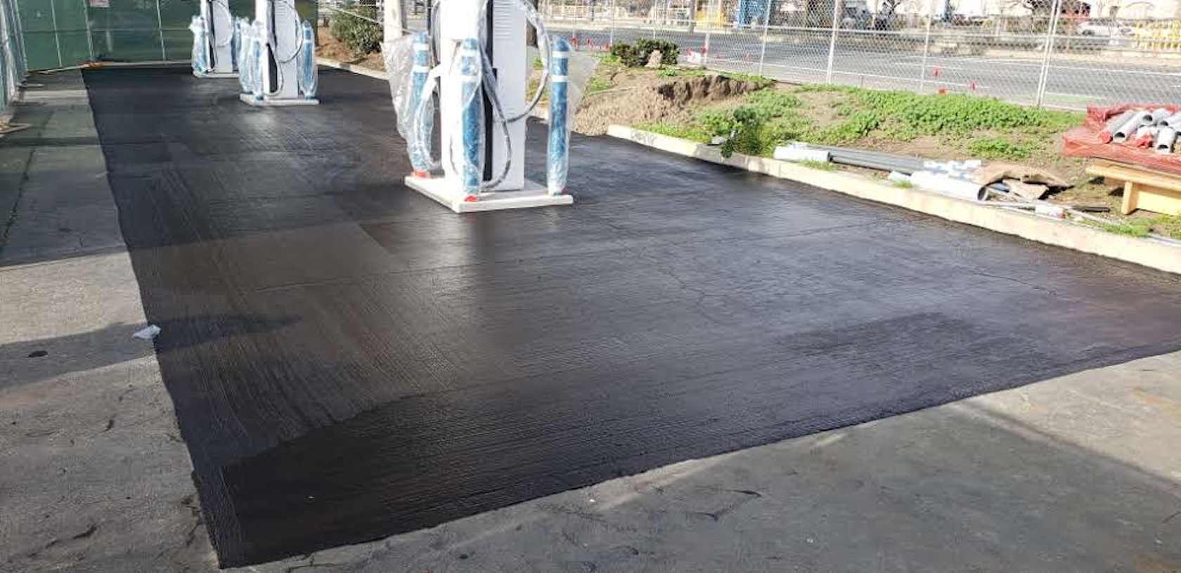 Commercial concrete and parking lot improvement work